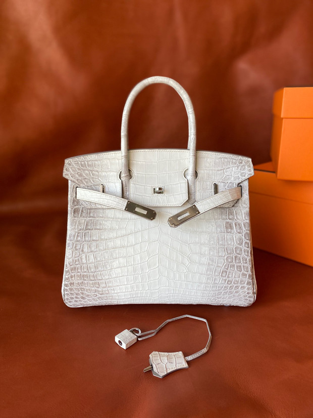 爱马仕Hermes喜马拉雅鳄鱼皮铂金包